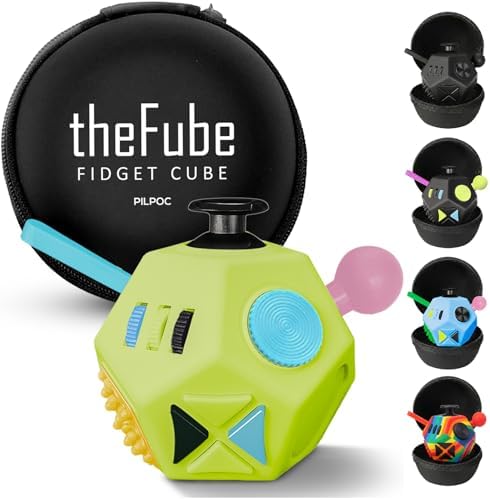 PILPOC theFube Fidget Cube Anxiety Toys for Kids and Adults (Green & Mix)