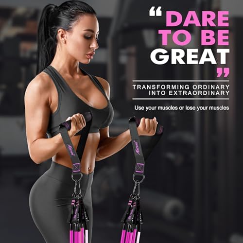 HPYGN Resistance Bands with Handles, 150 lb Exercise Bands for Home Workout