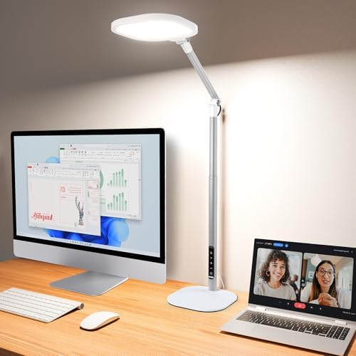 LitONES Tall LED Desk Lamps Home Office, Edge-Lit Eye-Care, 50 Light Modes