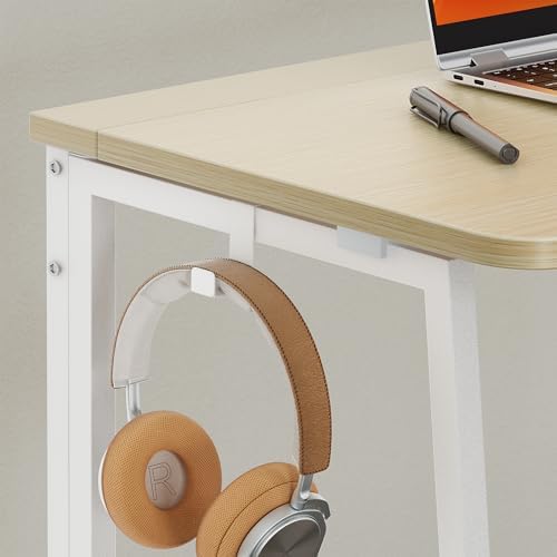 WOHOMO Folding Desk, 47.2" Foldable Computer Table for Small Spaces, Oak