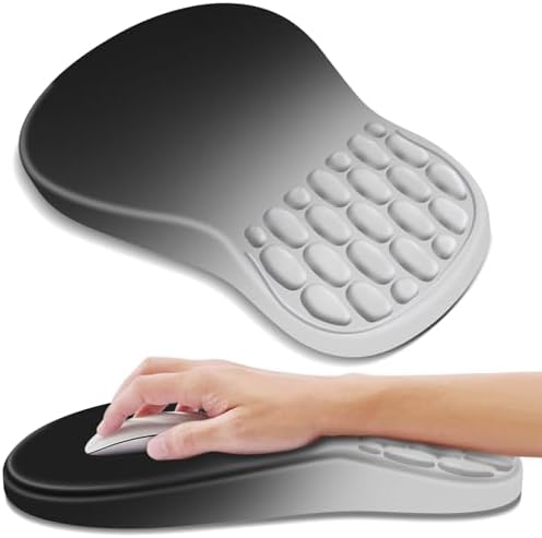 YIWEI Ergonomic Mouse Pad with Wrist Rest for Carpal Tunnel Pain Relief