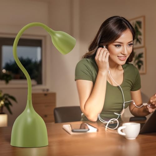 EJIAXIN Desk Lamp for College Dorm Room - LED Reading Light, Green