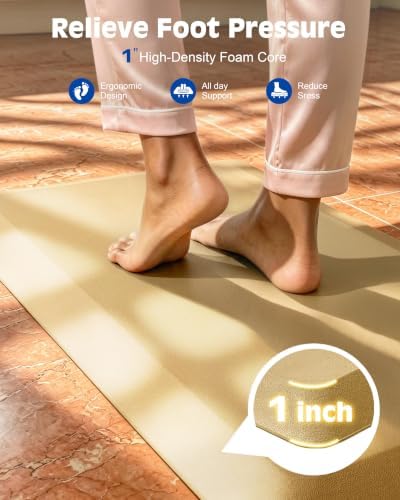 FEATOL 1 Inch Extra Thick Anti-Fatigue Mat for Standing Desk & Kitchen