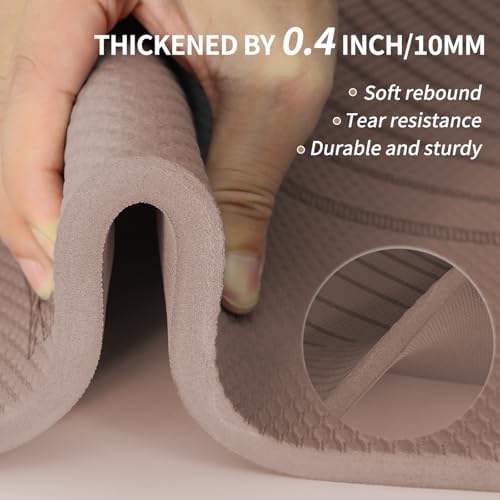 PAIDU Large Yoga Mat 72"x36"x10mm Non-Slip Exercise Mat for Home Gym Studio