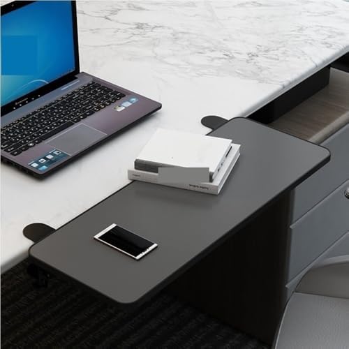 Desk Extender Tray, Clamp-on Kitchen Table Extender, Ergonomic Desk Extenders, Computer Armrest Table Stand, Countertop Gap Rack for Home, Office, Desktop(D,20.5" Lx9.4 W)