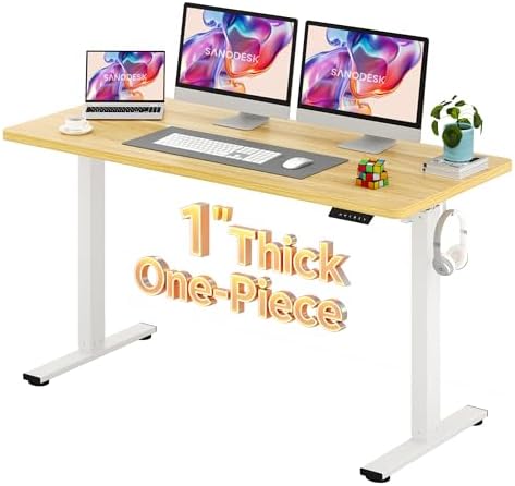 SANODESK One-Piece 1'' Thick Height Adjustable Standing Desk 60''x24''