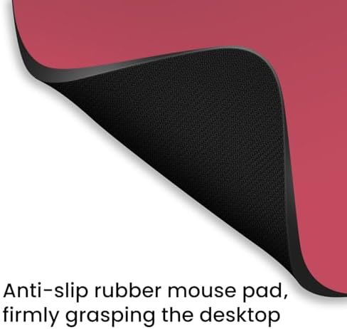 Small Mouse Pad 6 x 8 Inch, Horizontal and Vertical Flexible use. Great for Traveling, Wireless laptops, Keyboard Trays, Offices, etc. (red)