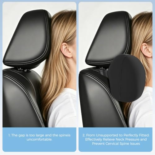 BABUR Car Headrest Pillow, Car Neck Pillow for Pain Relief While Driving