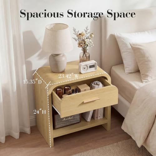 Night Stand, 1-Drawer and 1 Storage Shelf