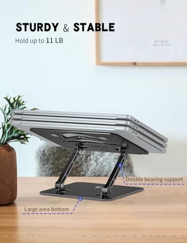 Z-Shaped Laptop Stand for Desk Fits 10"-16" Notebook, Black