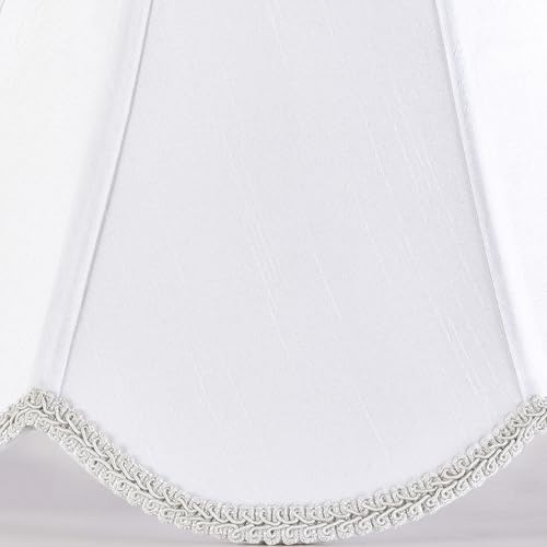 GO&SO Lamp Shades Set of 2,6" x 13" x 10.6",Bell Lamp Shade,White Petals