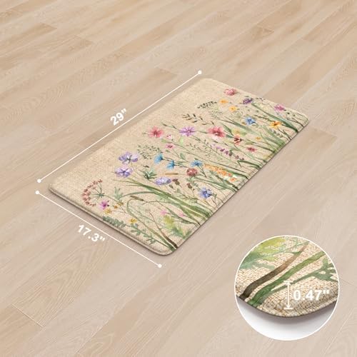 KIMODE Anti Fatigue Mats for Kitchen Floor 17.3"x29",Cushioned Kitchen Rugs