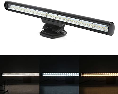 LED Computer Monitor Light, Laptop Screen Reading Lamp, Adjustable Color Temperature Desk Lamp with USB Power for Office Study, No Screen Glare, Aluminum and ABS Build