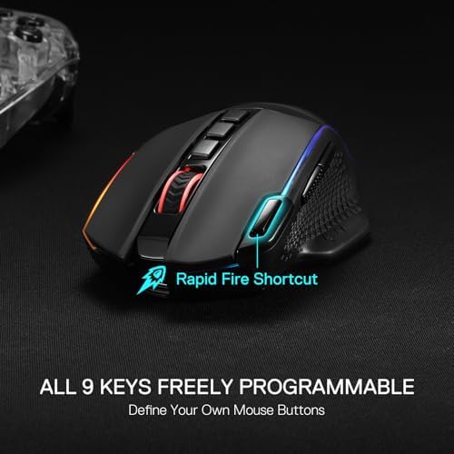 Redragon M991 3-Mode Wireless RGB Gaming Mouse 26000 DPI Remapping Keys