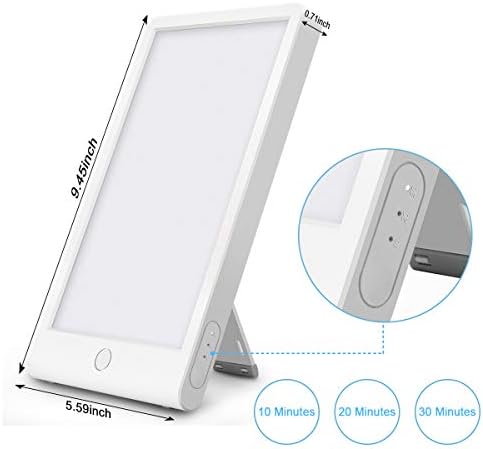 SMY Lighting Light Therapy Lamp, Blue Light Energy Lamp and Adjustable LED Blue Light, Tablet One Touch with Timer, 100% UV Free