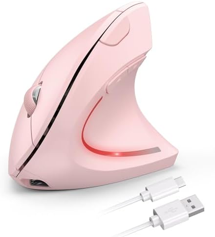 TECKNET Wireless Ergonomic Mouse, Rechargeable Wireless Vertical Mouse
