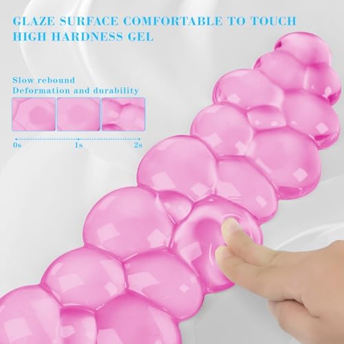 Gel Cloud Keyboard and Mouse Wrist Rest, Cute Wrist Support and Arm Support Keyboard Rest for Keyboard and Mouse Typing Pain Relief，Suitable for Office/Computer/Laptop/Gaming (Pink)