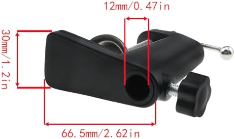 Universal C-Clamp Bracket Aluminum Alloy Adjustable Desk Lamp Holder Replacement Microphone Arm Clamp for Rotating Wall Lamps Microphone Poles Monitors Lamp Holder Installation Brackets (Black)