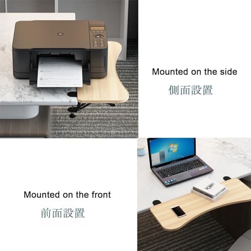 Ergonomics Desk Extender Tray with C-Clamp - Keyboard Tray 90° Foldable - Table Mount Armrest Shelf, Support Double Arm/Increase Desk Space, Relieve Fatigue, Keyboard Platform