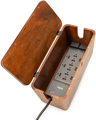 Extra Large Cable Management Box, Power Strip & Cord Hider, Desk Organizer