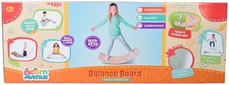 Acorn Avenue Non Slip Balance Board - Felt Rocker Board Durable Wood- Kids