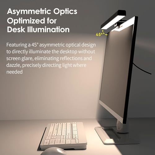BY-J PC Screen Lamp with Remote Control, Adjustable Screen Light Automatic Dimming, LED USB Computer Lamp 17 in Monitor Light Bar Lighting for Office Gaming