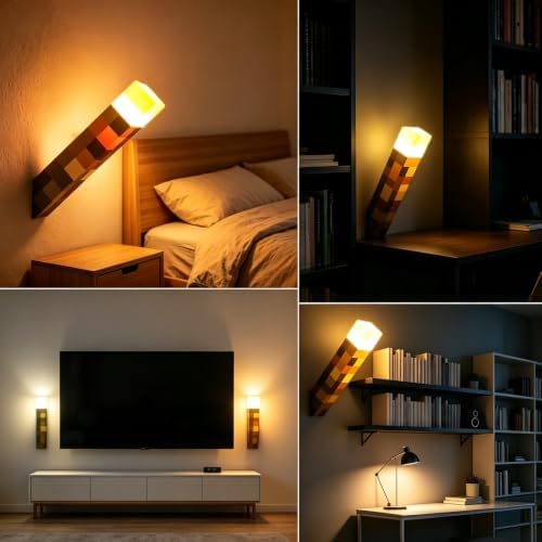 7Color Wall Mounted Torch Light，Rechargeable Torch lamp, LED Night Light