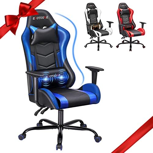 ECOTOUGE Ergonomic PC Gaming Massage Recliner Chair