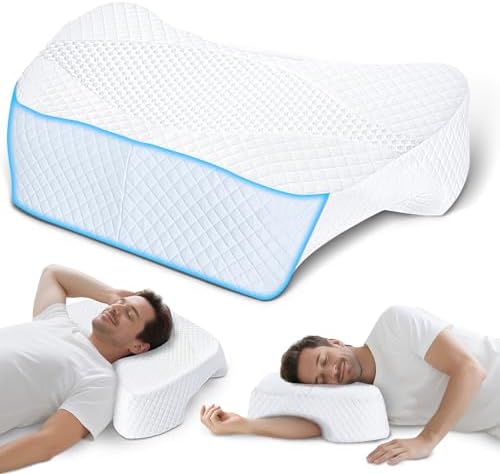 Side Sleeper Pillow with Arm Hole, Shoulder Relief System for Rotator Cuff