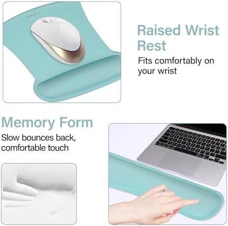 MOSISO Keyboard Mouse Pad Set, Large Gaming Mousepad&Keyboard Wrist Rest