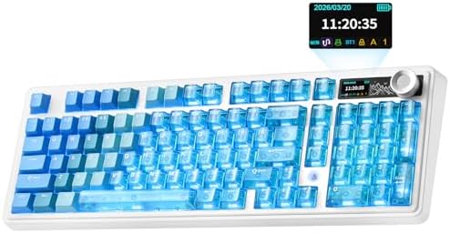 AJAZZ AK980 Pro Dual 8K Wireless Mechanical Keyboard(Blue,Lychee Switch)