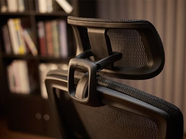 ELABEST Office Chair ELAMAX 1096E Headrest in Black,Adjustable Nylon Headrest Replacement,Not Regular