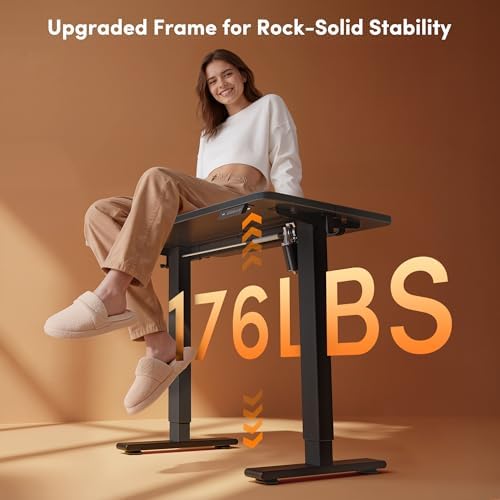 FEZIBO 48" Electric Standing Desk Height Adjustable Desk, Black