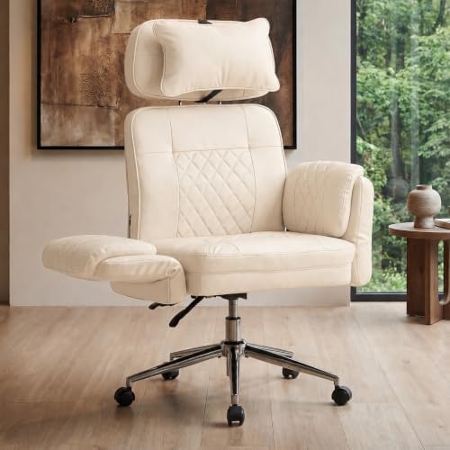 Big and Tall Ergonomic Office Chair, Criss Cross Desk Chair with Pivot Arms