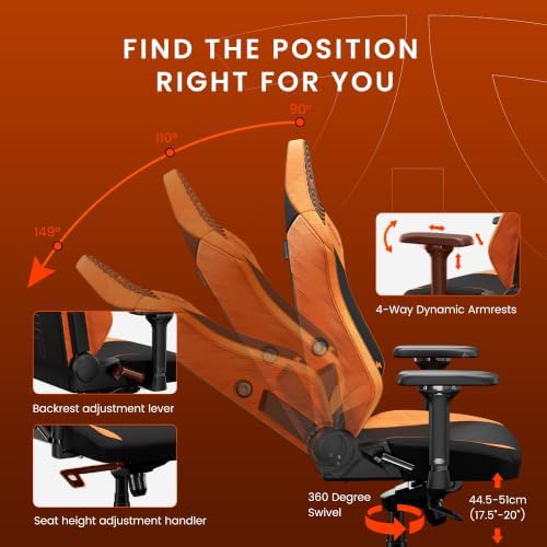 Blacklyte Athena Pro Gaming Chair, Team Fnatic, Fabric
