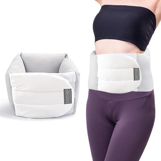 Lumbar Support Pillow for Sleeping, Lower Back Sciatic Nerve Pain Relief, Soft Silk Cotton Lumber Pillow for Bed, Adjustable Wrap Around Lumbar Cushion for Side, Back & Stomach Sleepers