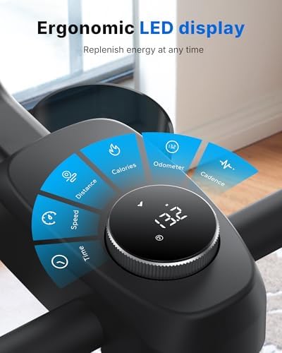 MERACH Exercise Bike, Magnetic Friction Stationary Bike for Home with APP