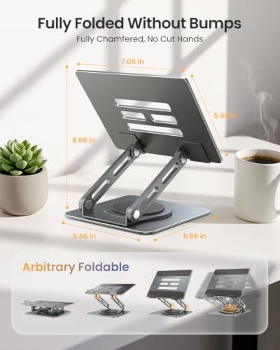 LOXP Heavy-Duty Base for iPad Stand, Adjustable Portable Monitor Stand Gray