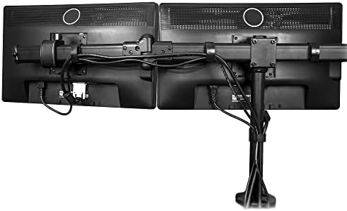 StarTech.com Desk Mount Triple Monitor Arm - Ergonomic VESA 3 Monitor Mount up to 27" - Articulating & Height Adjustable Pole Mount - Tilt/Swivel/Rotate LCD/LED Screen - Desk Clamp/Grommet (ARMTRIO)