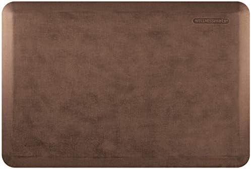 WellnessMats Linen Collection Anti-Fatigue Floor Mat, Polyurethane – Ergonomic Support Pad for Home, Kitchen, Garage, Office Standing Desk – Water Resistant - Made in USA