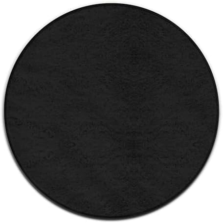 Room Sofa Yoga Soft Round Carpet, Home Decor Non Slip Kitchen Office Circle Rug, Machine Washable Modern Round Area Rug Black, 60inch
