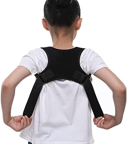 Posture Corrector Adjustable Back Support Belt Spine Back Shoulder Brace Support Belts Adult Invisible Hunchback Belts(B Black,L) (A Black,X-Large)