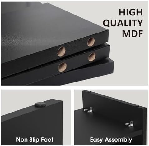 Fenge 31.5 Inch Dual Monitor Stand Riser for Desk, Black
