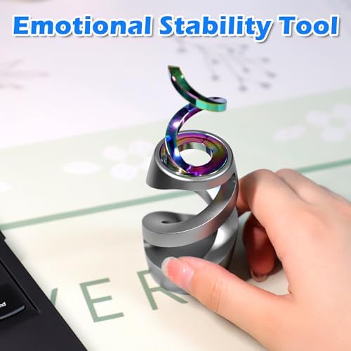 Kinetic Spinning Fidget Toy, ADHD Stress Relief Desk Decor Gray