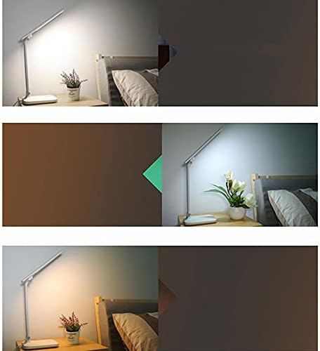 LED Desk Lamp, Portable Touch Control Eye-Caring Reading Table Lamp, 3 Lighting Modes 3 Brightness Levels, Flexible Gooseneck, Office Desk Light with USB Charging Port, Blue Light Filter