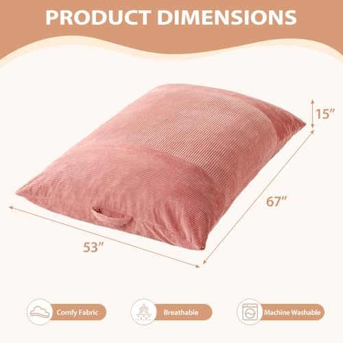 HUGHEAVEN 3 in 1 Convertible Bean Bag Chair & Floor Couch for Teens