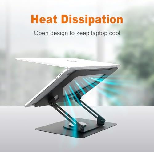 GRIFEMA Laptop Stand for Desk, 360 Swivel Adjustable Height Laptop Stand