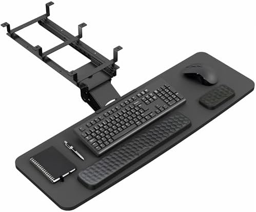 VIVO Premium Black Under Desk 34 x 11 in Keyboard Tray, MOUNT-KB34P-B