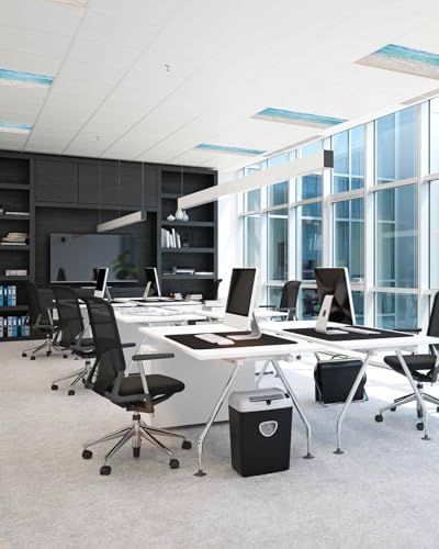 Ocean 4 Pcs Fluorescent Light Covers, Blue Sky Beach Waves Magnetic Filters Shade Panel Light Covers for Ceiling Lights Classroom Office Home Ceiling Decoration, 4 x 2 Ft
