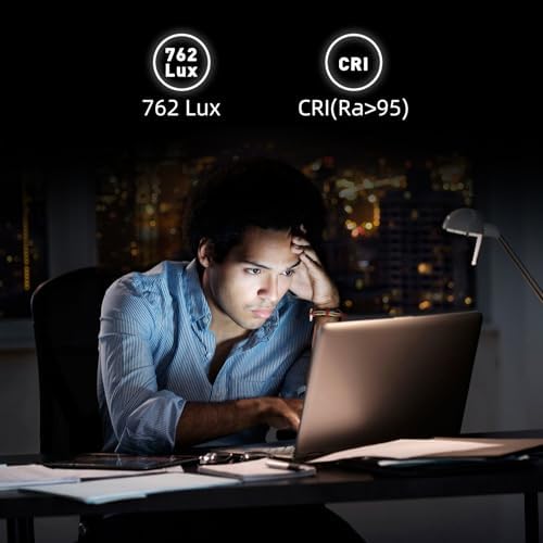 Thunderobot L1 Computer Monitor Lamp, Ra95 Light for Eye Caring, Asymmetric Light Source, Ten-Level Dimming No Video Flicker Blue Light Safe E-Sports Desktop Reading Lamp